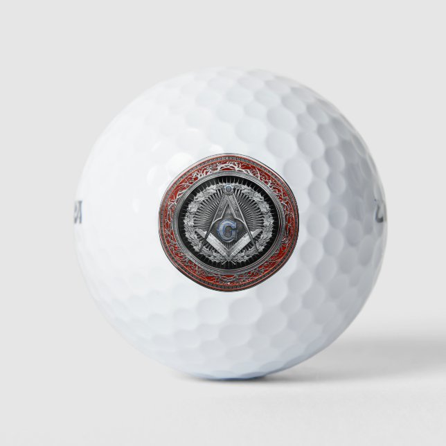 Pelotas De Golf [400] Master Mason - Silver Square & Compass (Anverso)