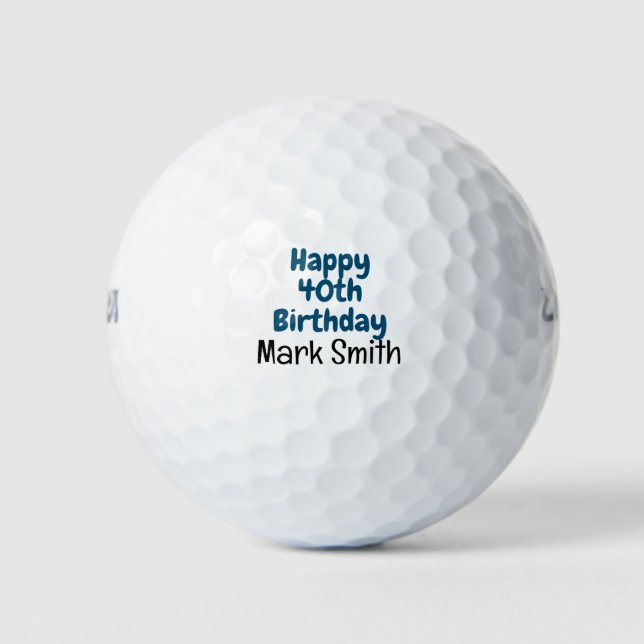 Pelotas De Golf 40.º cumpleaños (Anverso)