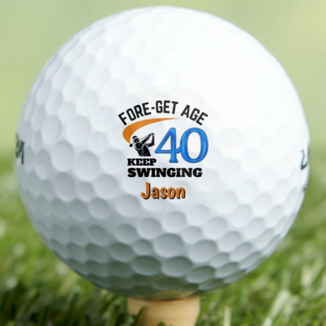 Pelotas De Golf 40th Birthday Gift for Brother Funny Cool Custom (Subido por el creador)