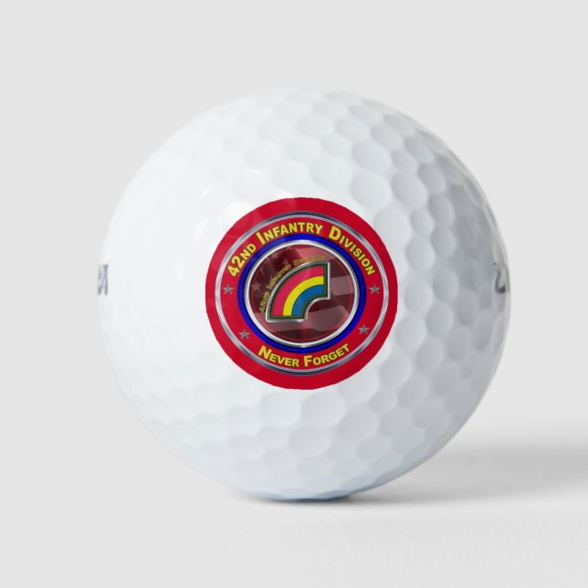 Pelotas De Golf 42.ª División de Infantería Personalizada (Anverso)