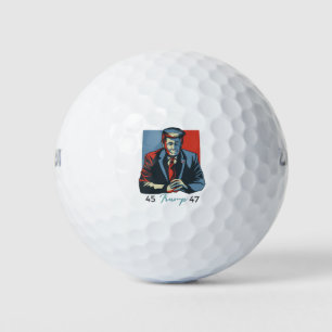 Pelotas De Golf 45 47 Donald Trump Anguila presidente Retro 2024