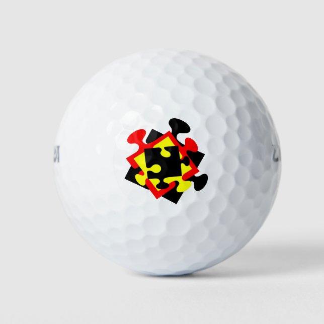 Pelotas De Golf 4 Piezas de jigsaw (Anverso)