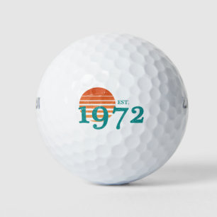 Pelotas De Golf 50.º Atardecer de la época de cumpleaños 1972