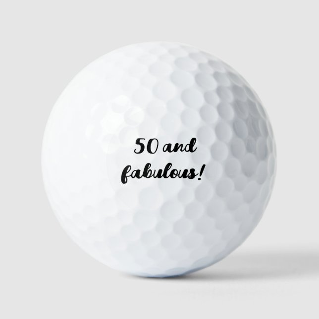 Pelotas De Golf 50.º cumpleaños Golfer Black Dad Modern (Anverso)