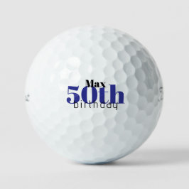 Pelotas De Golf 50.º cumpleaños Titular Personalizado Pro V1 II