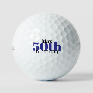 Pelotas De Golf 50.º cumpleaños Titular Personalizado Pro V1 II