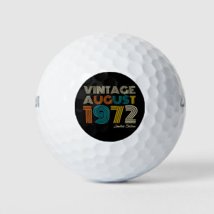 Pelotas De Golf 50.º cumpleaños Vintage edición limitada de agosto