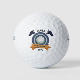 Pelotas De Golf 50.º regalo de cumpleaños