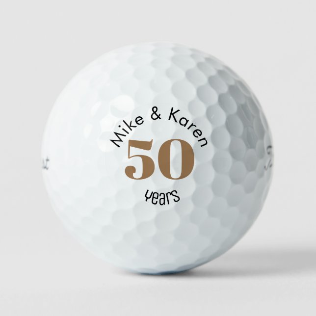 Pelotas De Golf 50 Aniversario de los nombres Titleist Pro V1 (Anverso)