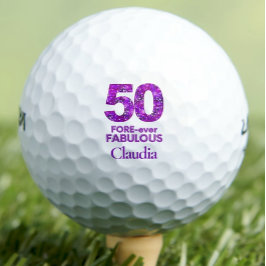 Pelotas De Golf 50 Flores púrpuras de 50 años, nunca Fabulosas