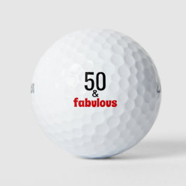 Pelotas De Golf 50 y fabuloso | 50 cumpleaños