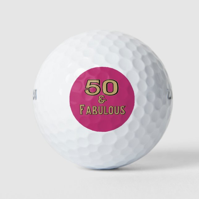 Pelotas De Golf 50 y fabuloso cumpleaños de los golfistas (Anverso)