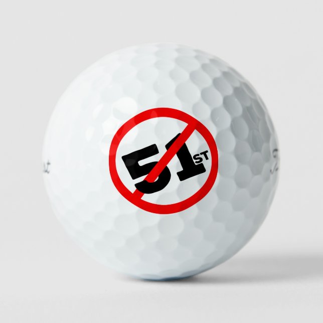 Pelotas De Golf 51.ᵉʳ Estado De Ninguna Manera (Anverso)