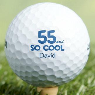 Pelotas De Golf 55th Birthday Classic 55 and So Cool Blue