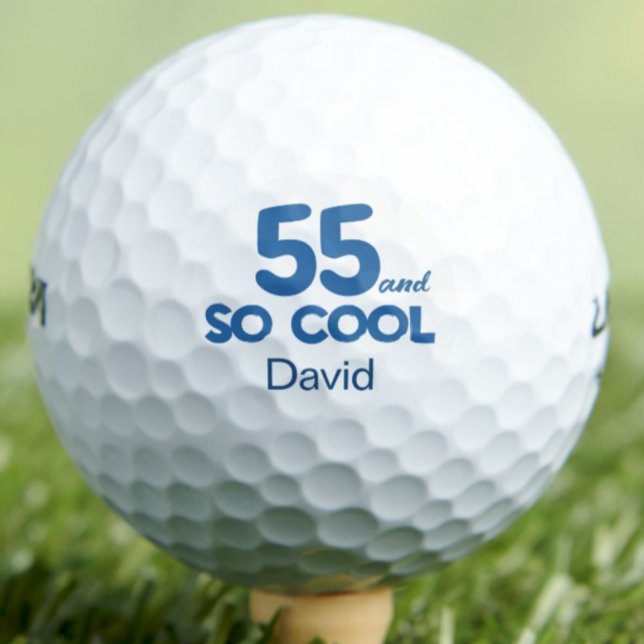 Pelotas De Golf 55th Birthday Classic 55 and So Cool Blue (Subido por el creador)