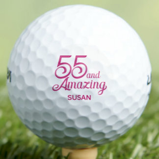 Pelotas De Golf 55th Birthday Gift for Mom Pink Elegant Custom