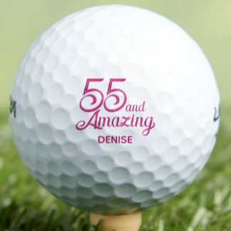 Pelotas De Golf 55th Birthday Gift Fun Pink Custom Name