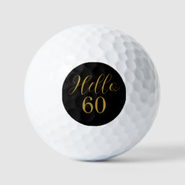Pelotas De Golf 60.º cumpleaños de oro negro