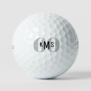 Pelotas De Golf 60.º cumpleaños Monograma Titulador Pro V1 Golf Ba
