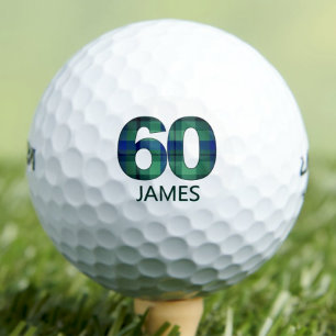 Pelotas De Golf 60.º Regalo de Coworker de cumpleaños - Blue Green
