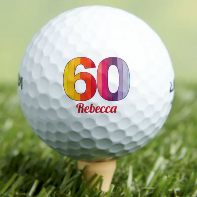 Pelotas De Golf 60 Años del arcoiris 60 Años fiesta feliz (Subido por el creador)