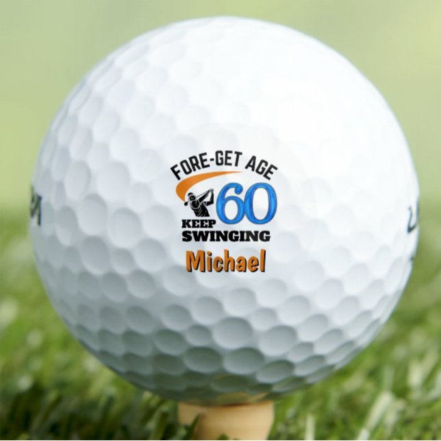 Pelotas De Golf 60° cumpleaños para el marido - Azul de 60 años (Subido por el creador)