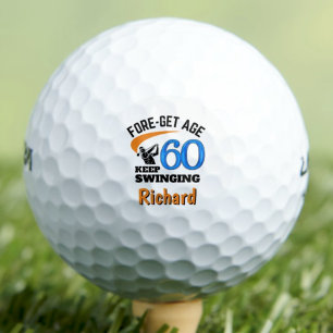 Pelotas De Golf 60° cumpleaños para papá - Regalo azul de Guay de 