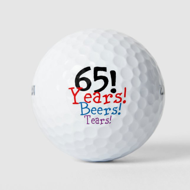 Pelotas De Golf 65 cumpleaños (Anverso)