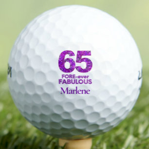 Pelotas De Golf 65 YA Fabuloso regalo de Stephanie - Morado Floral