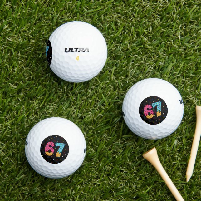 Pelotas De Golf 67 Gracioso Meme Ice Cream Seis Siete Gen Alpha (Césped in situ)
