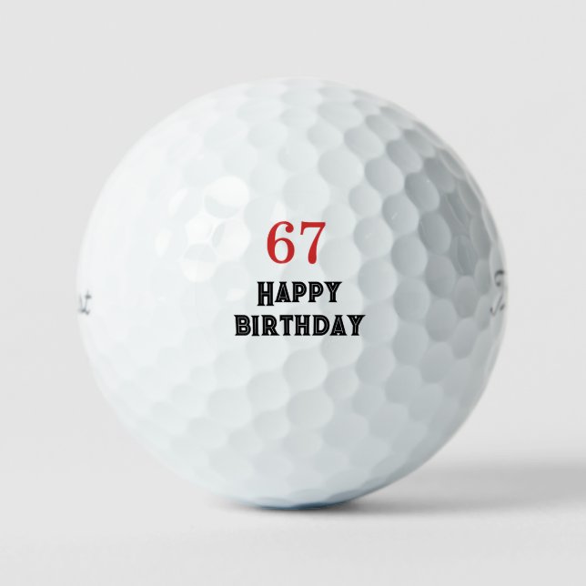 Pelotas De Golf 67th birthday party gift  Golf Balls (Anverso)