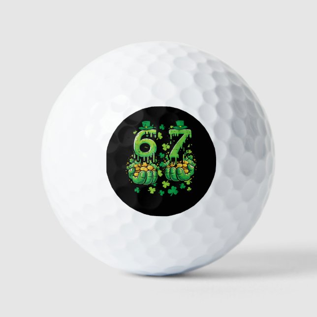 Pelotas De Golf 6 7 Día de San Patricio (Anverso)