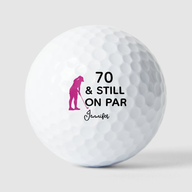 Pelotas De Golf 70.ª Personalizado divertida de las mujeres de cum (Anverso)
