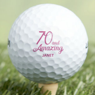 Pelotas De Golf 70.º regalo de madrastra - Rosa 70 y asombroso