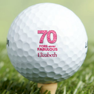 Pelotas De Golf 70 Fabuloso leopardo rosado de cumpleaños número 7