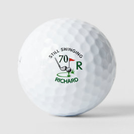 Pelotas De Golf 70th Birthday Men's Monogram Name