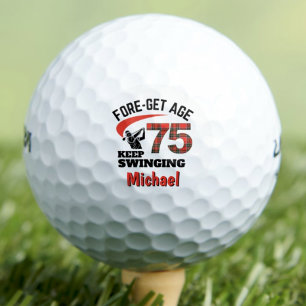 Pelotas De Golf 75.º regalo de Tartán para papá - Sigue balanceand