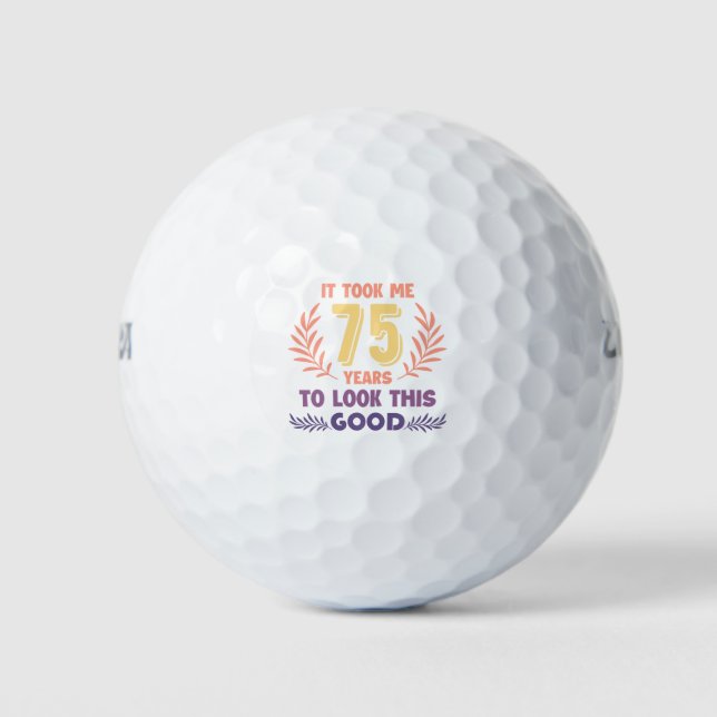 Pelotas De Golf 75th Birthday (Anverso)