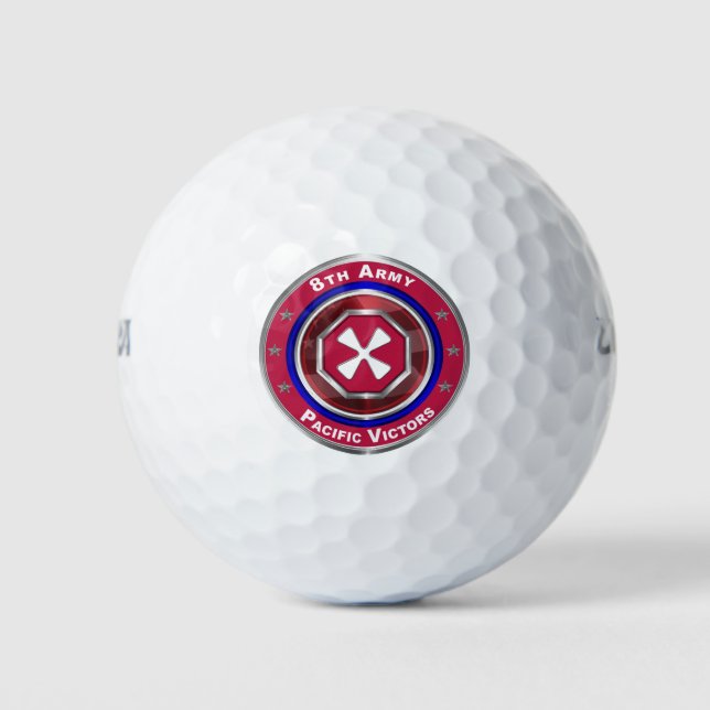 Pelotas De Golf 8º Ejército “Pacific Victors” (Anverso)