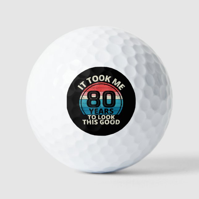 Pelotas De Golf 80º cumpleaños (Anverso)