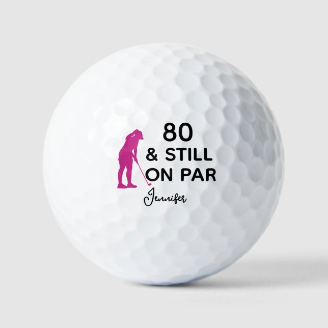 Pelotas De Golf 80.ª Personalizado divertida de las mujeres de cum (Anverso)