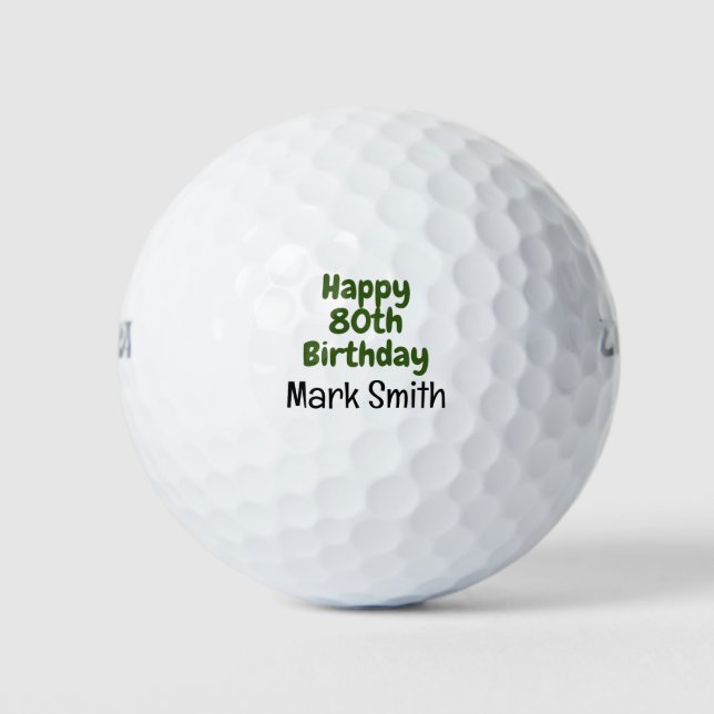 Pelotas De Golf 80.º cumpleaños (Anverso)