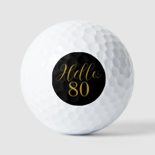 Pelotas De Golf 80.º cumpleaños de oro negro