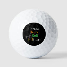 80 Años de Golf Alegres y Cervezas Negro y Oro