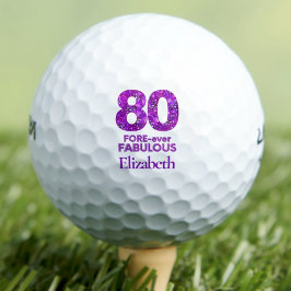 Pelotas De Golf 80 Flores Púrpura Fabulosas Nacidas 80