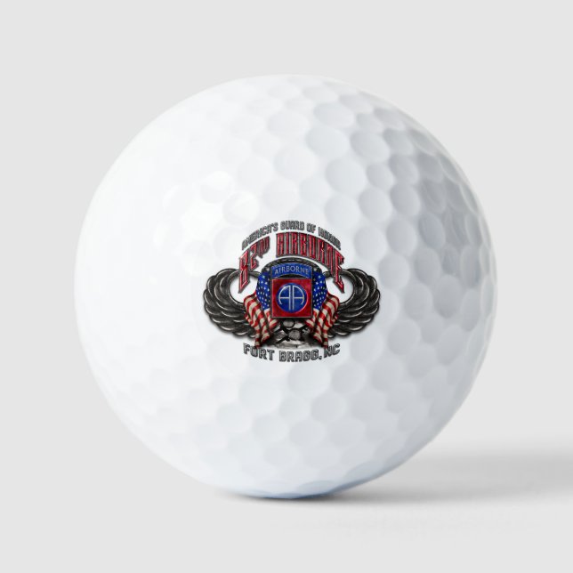 Pelotas De Golf 82.º Fuerte Aéreo Bragg (Anverso)