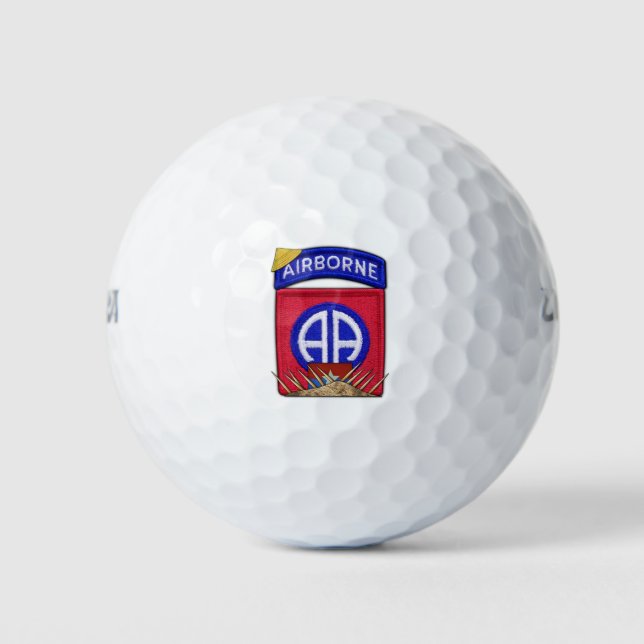Pelotas De Golf 82.º parche de veteranos de guerra de vietnam, sal (Anverso)