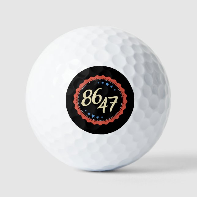Pelotas De Golf 86 47 Anti Trump Gracioso (Anverso)