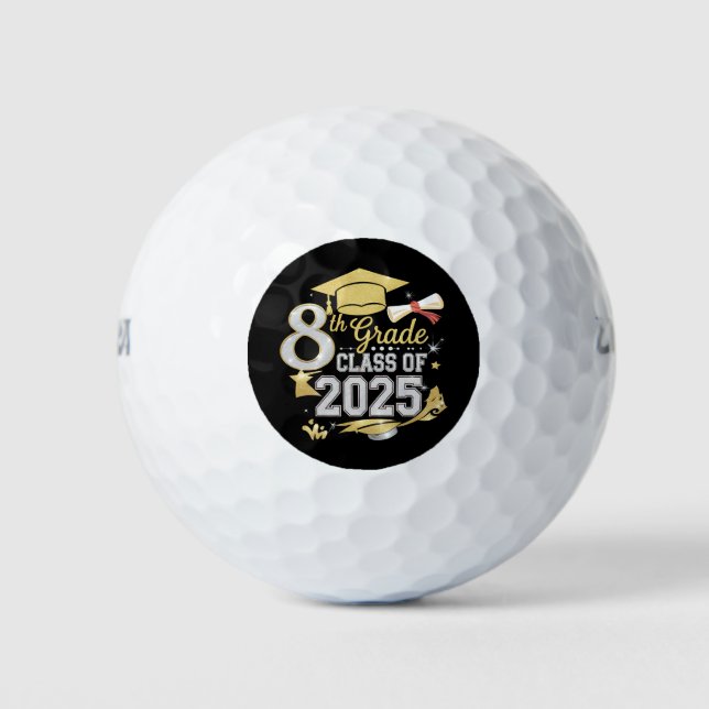 Pelotas De Golf 8.º Grado De Graduación De 2025 (Anverso)