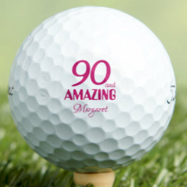 Pelotas De Golf 90th Birthday for Grandma - Amazing Pink 90 Years